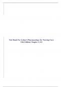 Test Bank Complete Guide For Lehne's Pharmacology for Nursing Care 10th and 11th Edition