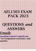 AFL1503 EXAM PACK 2023