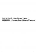 NR 507 Week 8 Final Exam Latest 2023/2024 - Chamberlain College of Nursing
