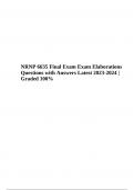 NRNP 6635 Final Exam Exam Elaborations Questions with Answers Latest 2023-2024 | Graded 100%