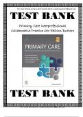 Test Bank - Primary Care, Interprofessional Collaborative Practice, 6th Edition (Buttaro, 2023) | All Chapters (Complete)