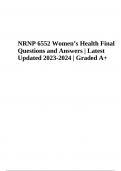NRNP 6552 Final Questions and Answers | Latest Updated 2023-2024 | Graded A+