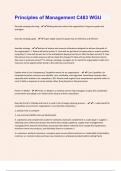 Principles of Management C483 WGU &vert; 99 Questions And Answers Rated 100&percnt; Correct&excl;&excl;