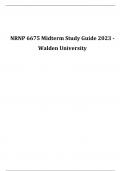NRNP 6675 Midterm Study Guide 2023 - Walden University