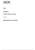 OCR AS Level Biology A H020&sol;01 JUNE 2025 MARK SCHEME&colon; Breadth in biology
