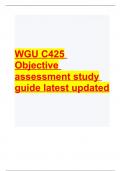 C425 WGU Objective assessment study guide questions and correct answers 2022