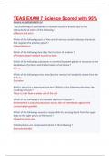 ATI TEAS 7 EXAM  Science Scored with 95&percnt; VERIFIED QUESTIONS AND ANSWERS