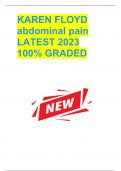 KAREN FLOYD abdominal pain LATEST 2023 100&percnt; GRADED