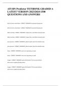 ATI RN Predictor TETSBSNK GRADED A  LATEST VERSION 2023&sol;2024-1500  QUESTIONS AND ANSWER