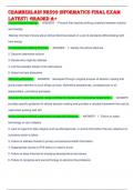 Chamberlain nr599 informatiCs final eXam  latest&vert; GraDeD a&plus;