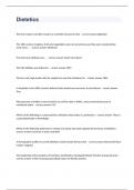 Dietetics questions n answers graded A&plus; 2023PASSED