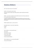 Dietetics Midterm questions n answers graded A&plus; 2023