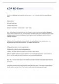 CDR RD Exam questions n answers graded A&plus; 2023