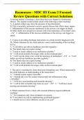 Rasmussen - MDC III Exam 2 Focused Review Questions with Correct Solutions