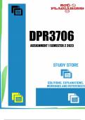 DPR3706 Assignment 1 Semester 2 2023