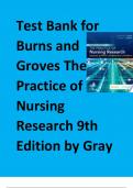 Test Bank for Burns and Grove&rsquo;s the Practice of Nursing Research 9th Edition