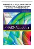 PHARMACOLOGY A PATIENT CENTERED NURSING PROCESS APPROACH 11TH EDITION BY LINDA E. McCUISTION CHAPTER 1-58 TEST BANK | Q&A EXPLAINED (RATED A+) | LATEST 2023