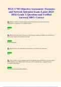 WGU C702 Objective Assessment | Forensics and Network Intrusion Exam (Latest 2023/ 2024) Grade A Questions and Verified Answers| 100% Correct