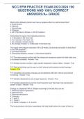 NCC EFM PRACTICE EXAM 2023&sol;2024 100  QUESTIONS AND 100&percnt; CORRECT  ANSWERS&sol;A&plus; GRADE