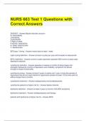 NURS 663 Test 1 Questions with Correct Answers 