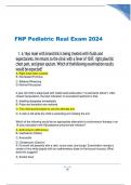 FNP Pediatric Real Exam 2024