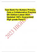 Test Bank For Buttaro Primary Care a Collaborative Practice 6th Edition-Latest 2023 Updated