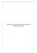 Test Bank for Essentials for Nursing Practice 9th Edition&comma;All Chapters&period;
