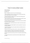 Chapter 18 Attention and Higher Cognition