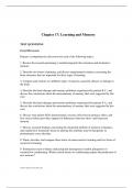 Chapter 17 Learning and Memory
