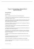 Chapter 16 Psychopathology Biological Basis of Behavioral Disorders