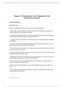 Chapter 13 Homeostasis Active Regulation of the Internal Environment
