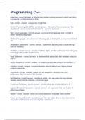 Programming C Question and answers 100&percnt; correct 2023