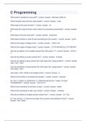 C Programming Questions with complete solution 2023