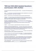 TIES test 2023-2024 Updated Questions and Answers 100&percnt; Verified