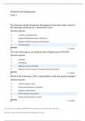 Health Records Management exam 1 Fall 2023 Already Passed