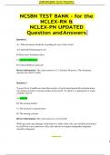 NCSBN TEST BANK - for the NCLEX-RN & NCLEX-PN LATEST 2021 &sol;2022 &lpar; A&plus; GRADED 100&percnt; VERIFIED&rpar;
