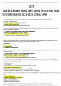 2023 HESI PN MED SURGE /MED SURGE PN HESI EXIT EXAM TEST BANK NEWEST 2023-2024 ACTUAL EXAM 