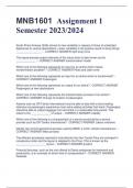 MNB1601  Assignment 1 Semester 2023&sol;2024