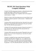MGMT 301 Final Questions With Complete Solutions