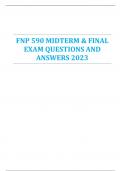 FNP 590 Midterm Final Exam Questions and Answers 2023