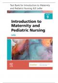 Test Bank for Introduction to Maternity and Pediatric Nursing 9/E Leifer