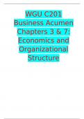 &lpar;solved&rpar; WGU C201 Business Acumen Chapters 3 & 7- Economics and Organizational Structure