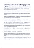 C202&colon; Pre-Assessment - Managing Human Capital WITH COMPLETE ANSWER SOLUTIONS 2023&sol;2024