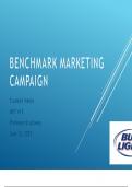 MKT 415 Topic 8 Assignment&semi; Benchmark - Marketing Campaign