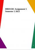 HRD1501 Assignment 5 Semester 2 2023