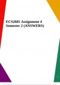 ECS2601 Assignment 4 Semester 2 (ANSWERS)