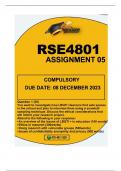 RSE4801ASSIGNMENT 5DUE 8DECEMBER2023