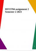 HSY3704 assignment 2 Semester 2 2023