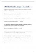 AWS Certified Developer - Associate&vert; 178 Questions with 100&percnt; Correct Answers &vert; Updated & Verified