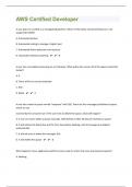 AWS Certified Developer&vert; 60 Questions with 100&percnt; Correct Answers &vert; Updated &vert; Guaranteed A&plus;